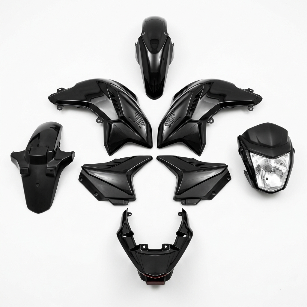 Kit Carenagem CG 150 Titan 09 a 13 Sportive Preto