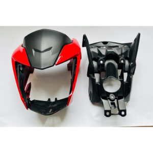 Frente Carenagem Lateral Mascara Aranha Titan 160 2022 Vermelho Marrakesh Perolizado Sem Bloco